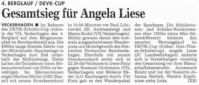 VL: Gesamtsieg fr Angela Liese