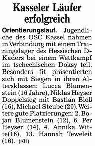 OL: Kasseler Lufer erfolgreich
