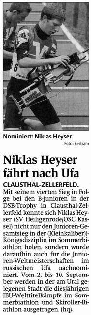 SB: Niklas Heyser fhrt nach Ufa