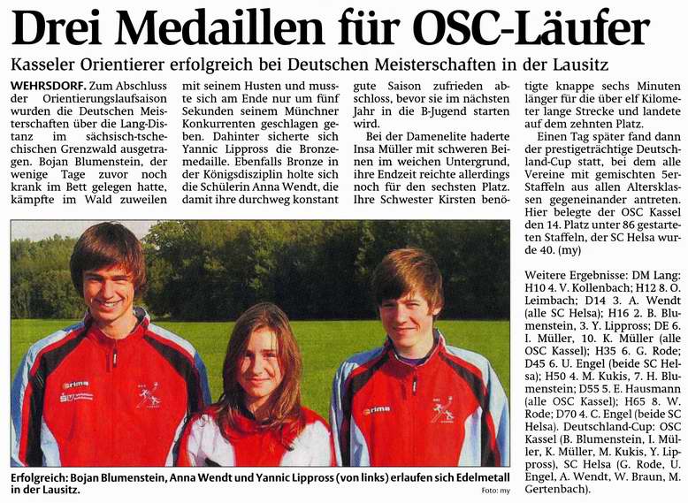 OL: Drei Medaillen  fr OSC-Lufer